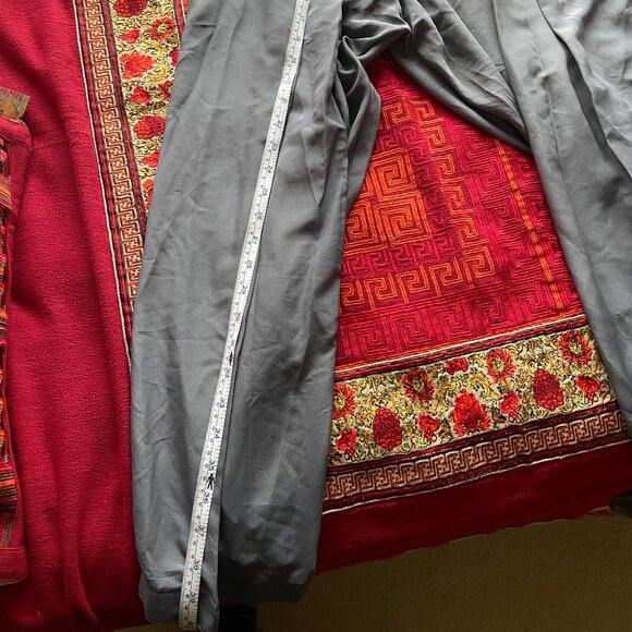 3 piece salwar kameez set in gray with vibrant embroidery - Picture 16 of 16